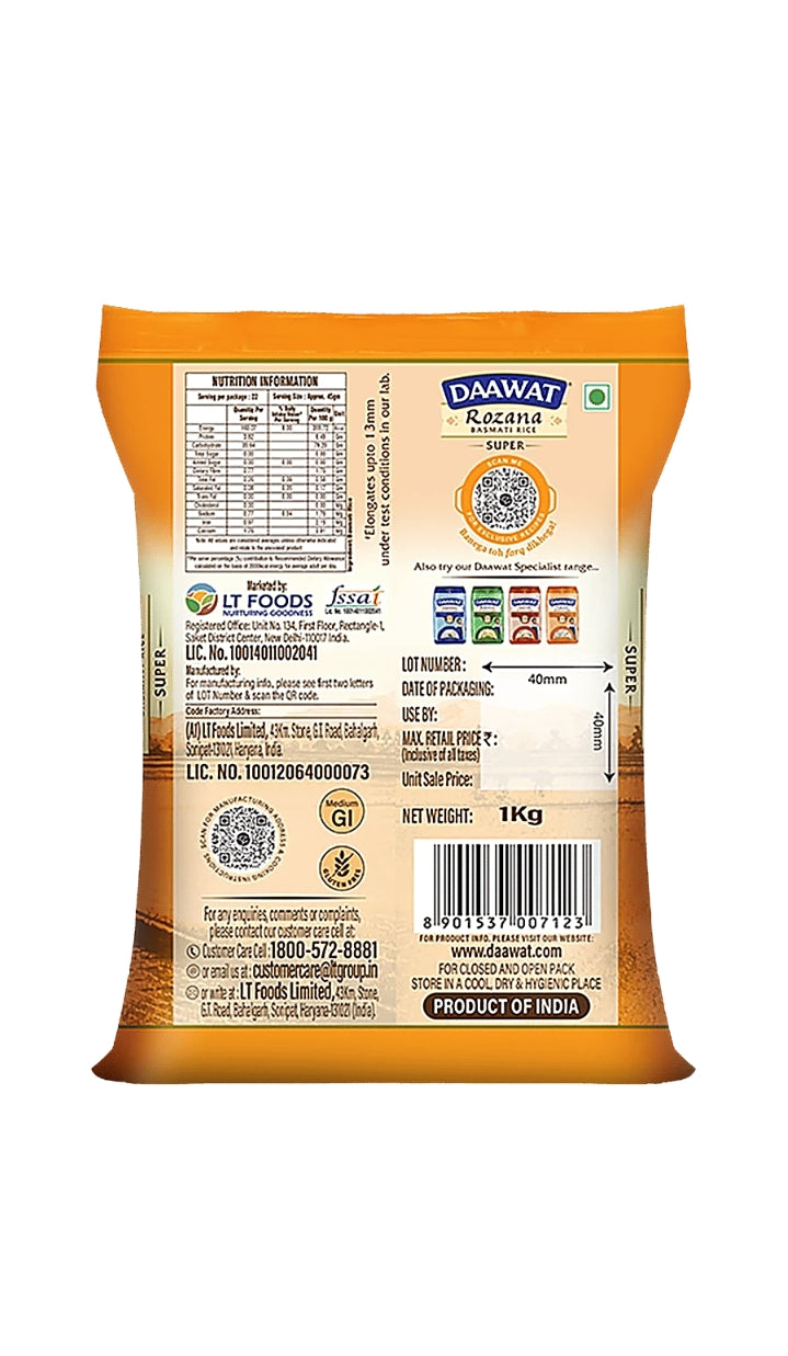 Rozana Super Basmati Rice