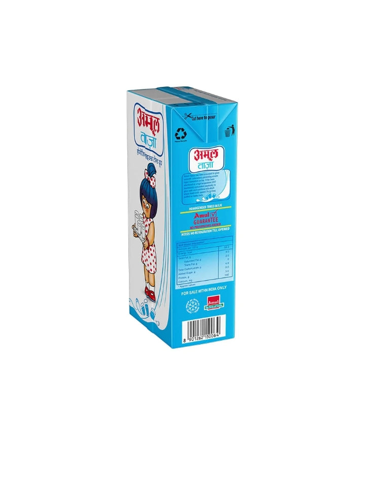 Amul Taaza Homogenised Toned Milk