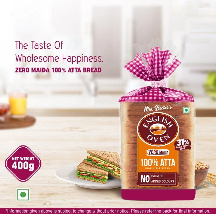 English Oven Zero maida 100% Atta/ Wheat Bread