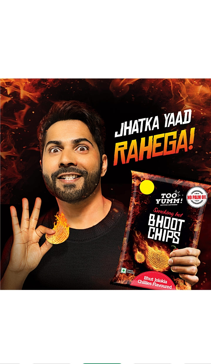 Smoking  hot bhut jolokia chillies Flavoured Bhoot chips