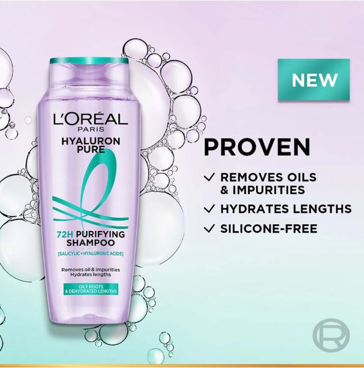 L'Oreal Paris Hyaluron Pure 72H Purifying Shampoo