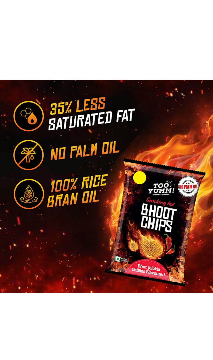 Smoking  hot bhut jolokia chillies Flavoured Bhoot chips
