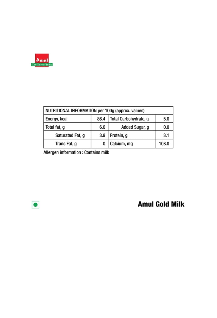 Amul Gold Full Cream Milk